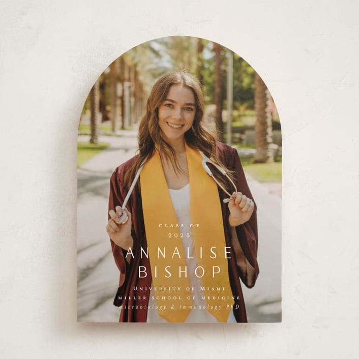 "straight up" - Graduation Announcements in Vanilla by Ani Somi - Front