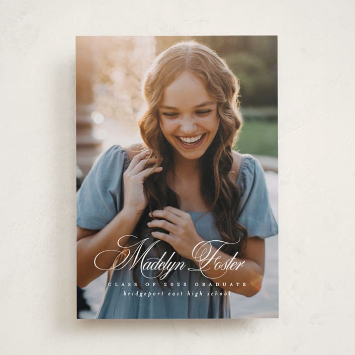 "With a flourish" - Graduation Announcements in Salt by Lea Delaveris - Front