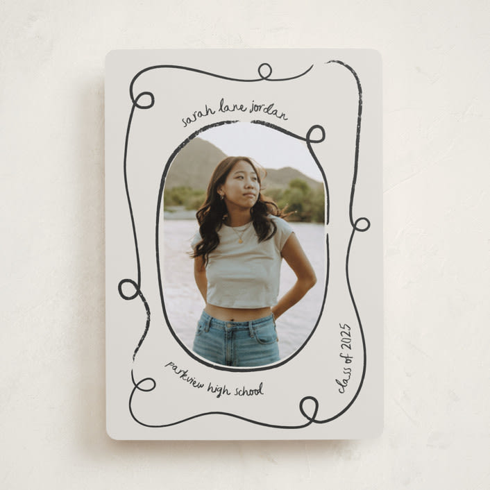 "swirl" - Graduation Announcements in Ash by Kelly Watkins - Front