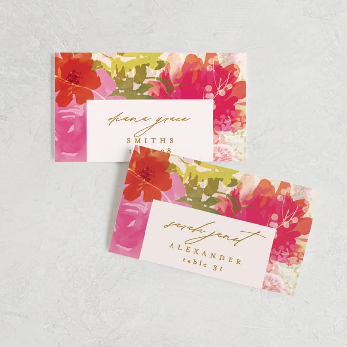 "Delightful" - Place Cards in Delight by Phrosné Barwood - Front with Free Guest Printing