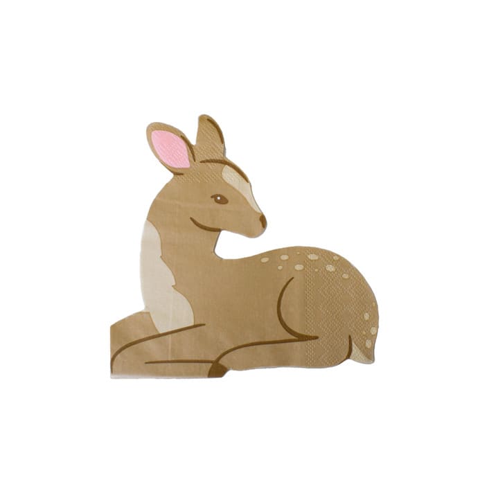 "Camp Explorer Deer Large Napkins - Set of 16" - Party Napkins in brown by Jollity and Co