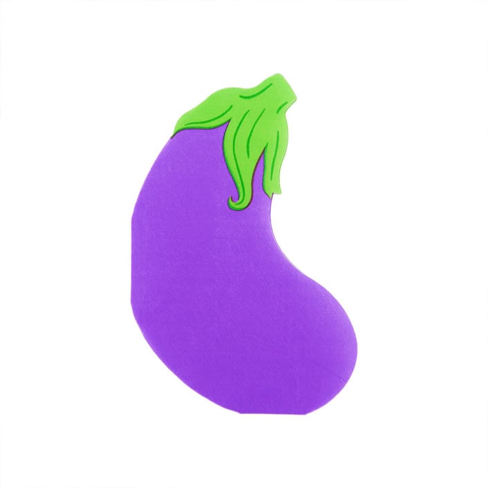 "Le Dinner Eggplant Guest Napkins - Set of 16" - Party Napkins in purple by Jollity and Co