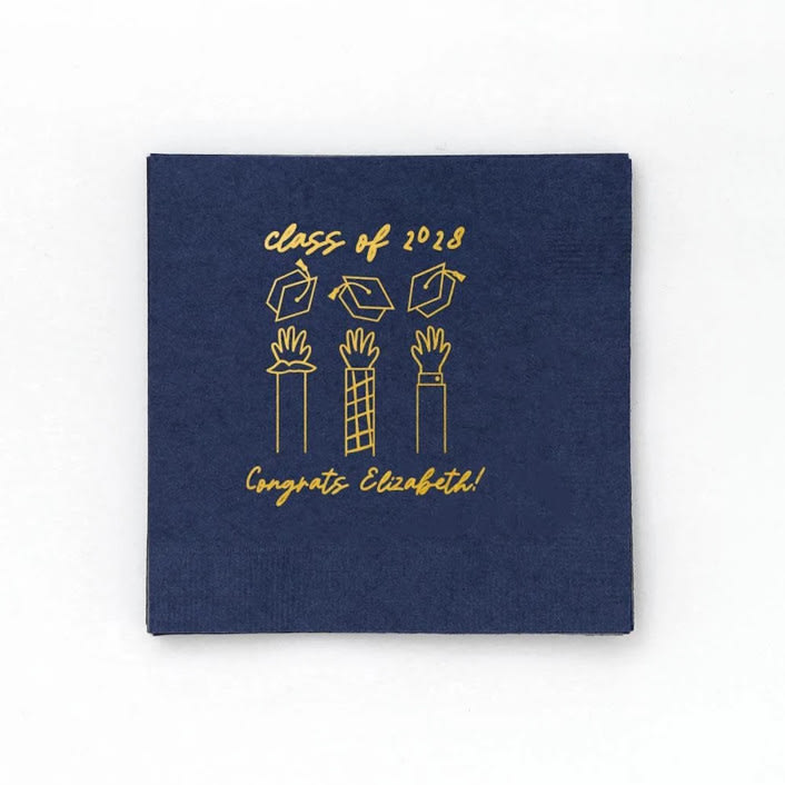 Celebration Caps Line Art Napkin by ForYourParty