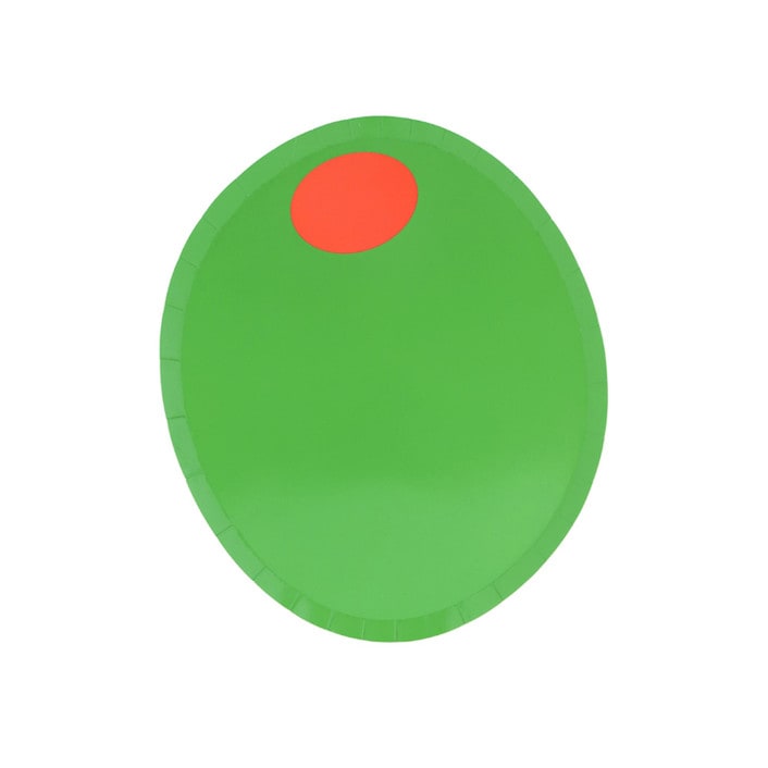 "Le Dinner Olive Dinner Plates - Set of 8" - Party Plates and Bowls in green by Jollity and Co