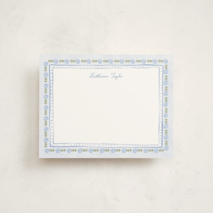 Botanical Border Personalized Stationery