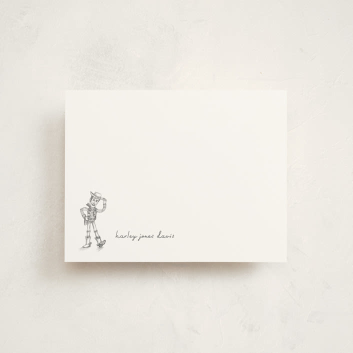 "Pixar's Toy Story in pencil" - Personalized Stationery Cards in Cloud by Anna Black - Front