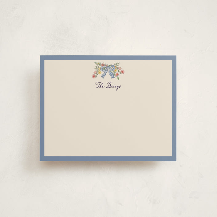 "A wedding in Low Country" - Personalized Stationery Cards in Cornflower by Chris Griffith - Front