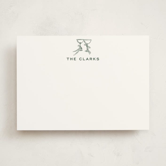 "Campania" - Personalized Stationery Cards in Sorbetto by Megan Davis - Front