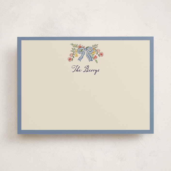 "A wedding in Low Country" - Personalized Stationery Cards in Cornflower by Chris Griffith - Front