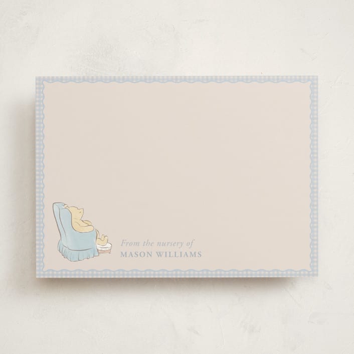 "Disney Winnie The Pooh" - Personalized Stationery Cards in Sky by Sabrin Deirani - Front