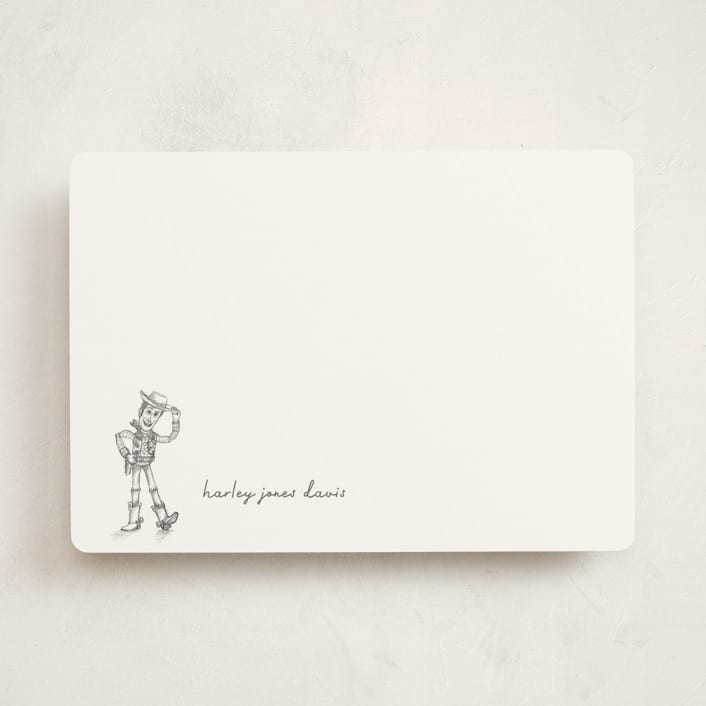 "Pixar's Toy Story in pencil" - Personalized Stationery Cards in Cloud by Anna Black - Front