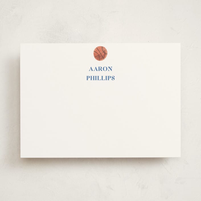 "Sportsy" - Personalized Stationery Cards in Ice by Teju Reval - Front