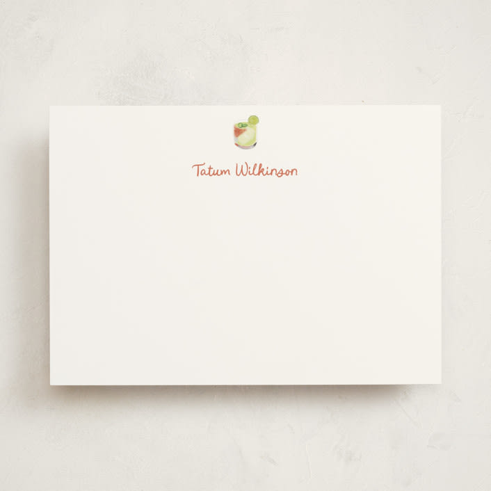 "Spicy Marg (add-on)" - Personalized Stationery Cards in Tajín by Baumbirdy - Front