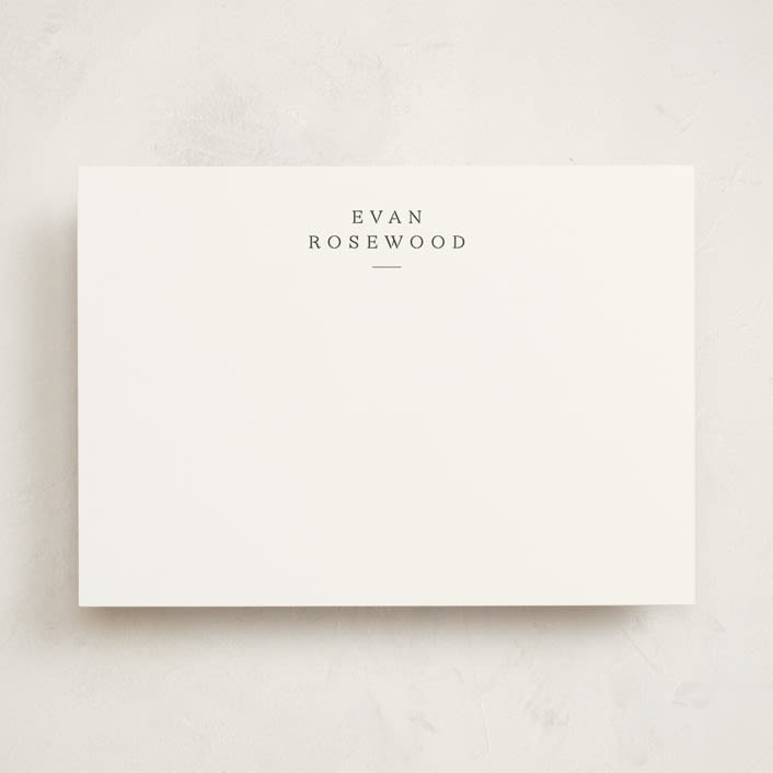 "Softspoken" - Personalized Stationery Cards in Cloud by Sara Hicks Malone - Front