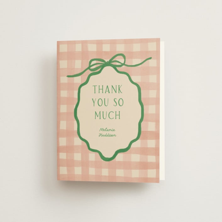 "Lemonade" - Bridal Shower Thank You Cards in Strawberry Matcha by Vera Lim - Front