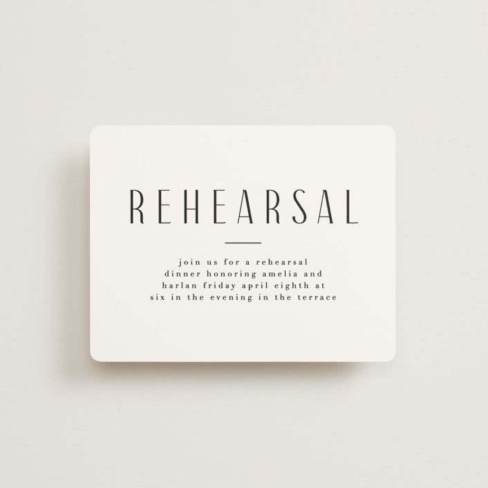 "photo" - Rehearsal Dinner Cards in Snow by Lori Wemple - Front
