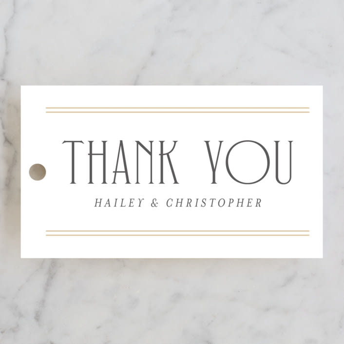 "merveilleux" - Rehearsal Dinner Favor Tags in Diamond by chocomocacino - Front