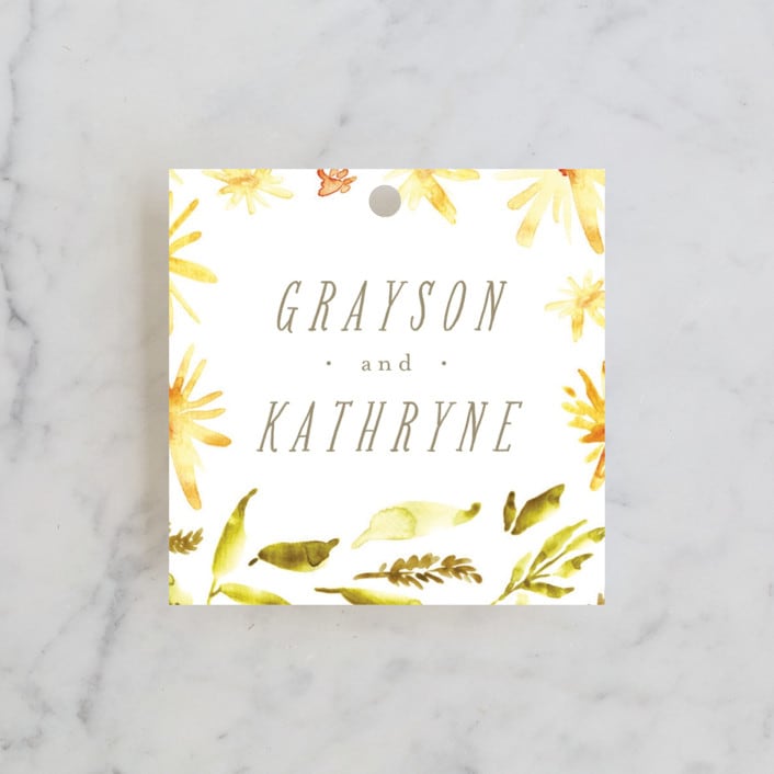 "flowering" - Rehearsal Dinner Favor Tags in Summer by Anastasia Makarova - Front