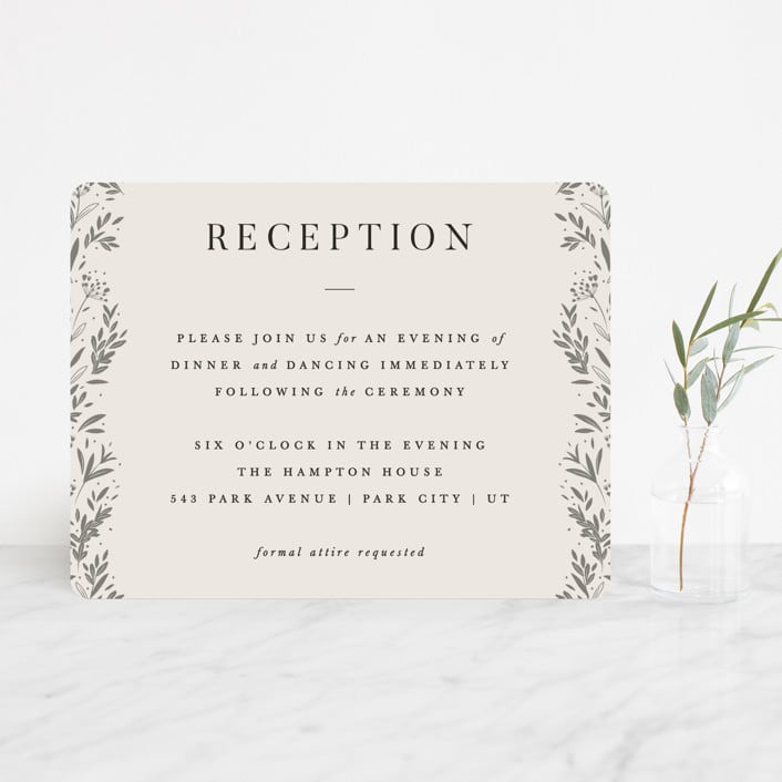 "Encircled Wreath" - Reception Cards in Fog by Robert and Stella - Front