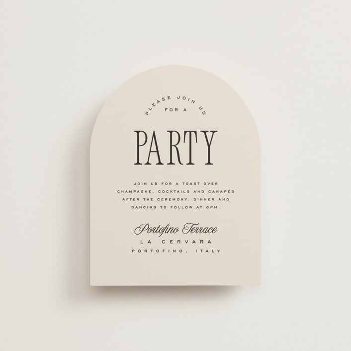 "Riviera" - Reception Cards in Linen by Kelly Schmidt - Front