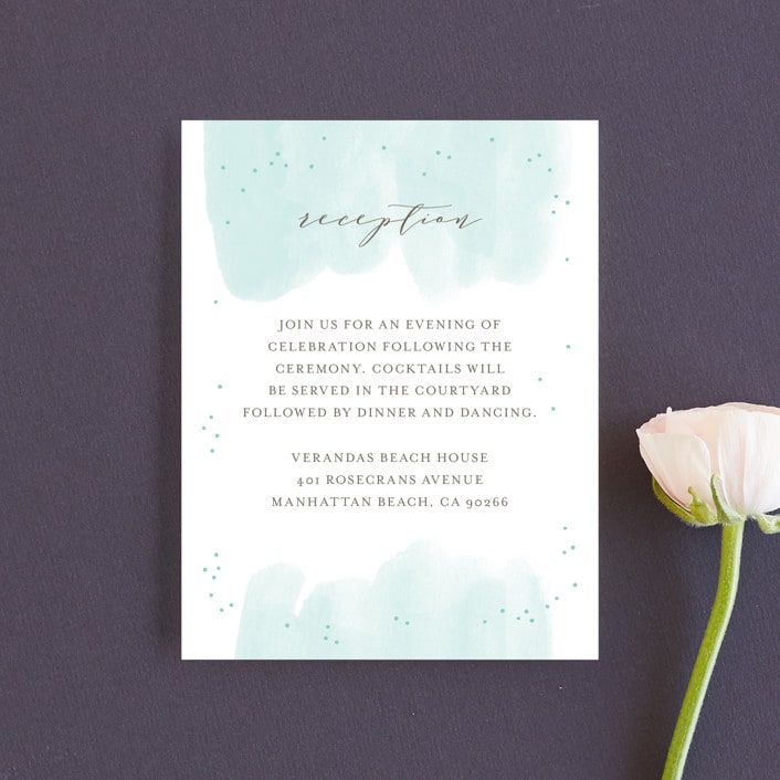 "Of the Sea" - Reception Cards in Sea by Shirley Lin Schneider - Front