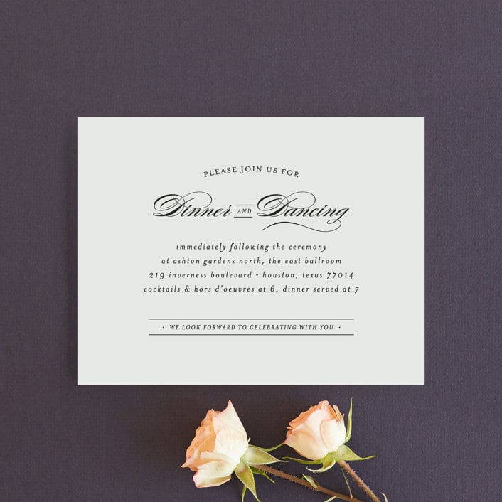 "Big City - Houston" - Reception Cards in Light Taupe by Hooray Creative - Front