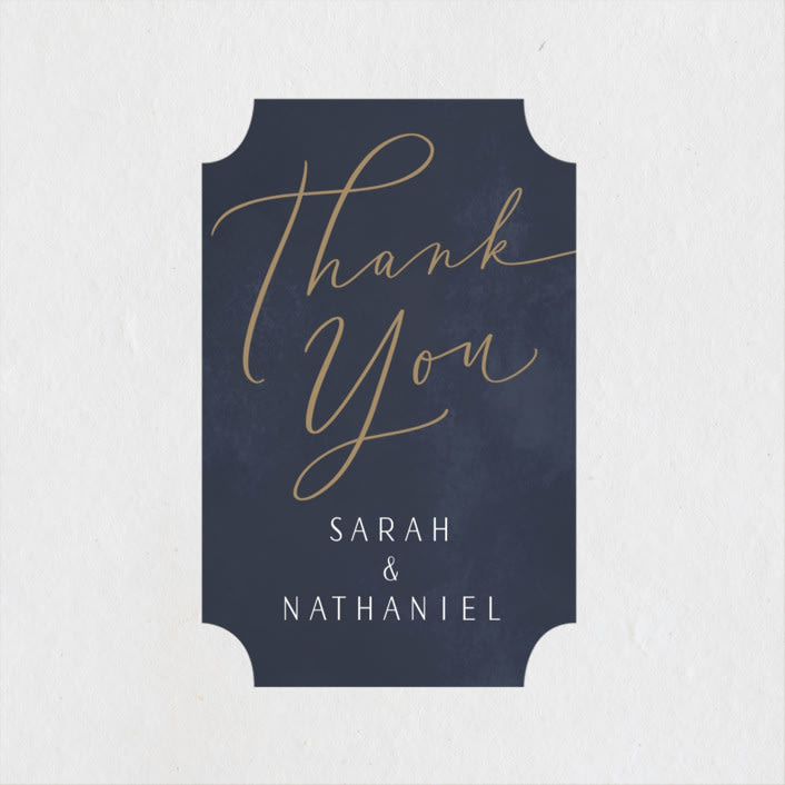 "The Night Before Lettering" - Rehearsal Dinner Favor Stickers in Night by Erin German - Front