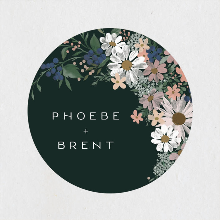 "Floral Bouquet" - Rehearsal Dinner Favor Stickers in Garden by Alethea and Ruth - Front