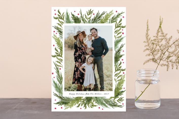 "Delight" - Retired Holiday Cards in Moss by Elly - Front