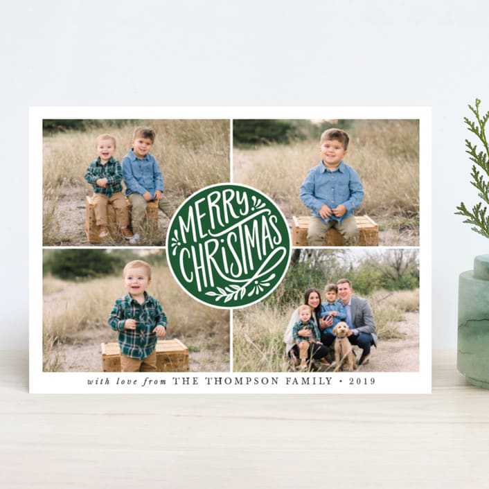 "Christmas Seal" - Retired Holiday Cards in Forest by Jamie Schultz Designs - Front
