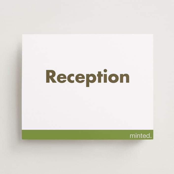 "Portrait" - Reception Signs in Charcoal by Minted - Front