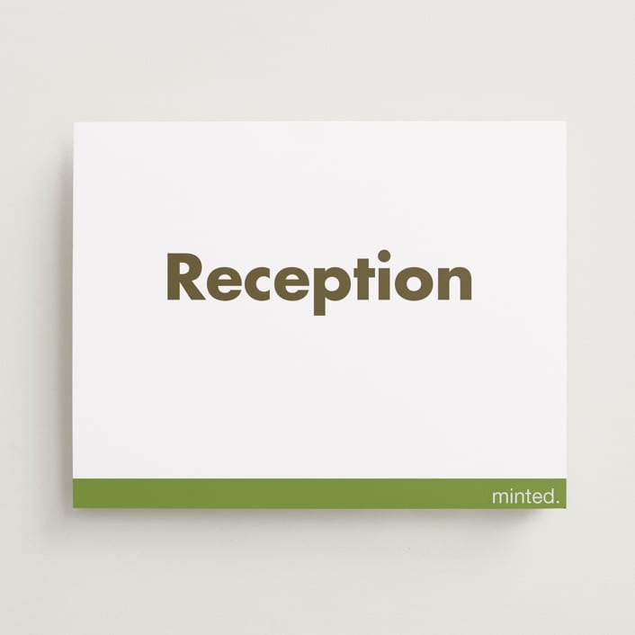 "Portrait" - Reception Signs in Charcoal by Minted - Front