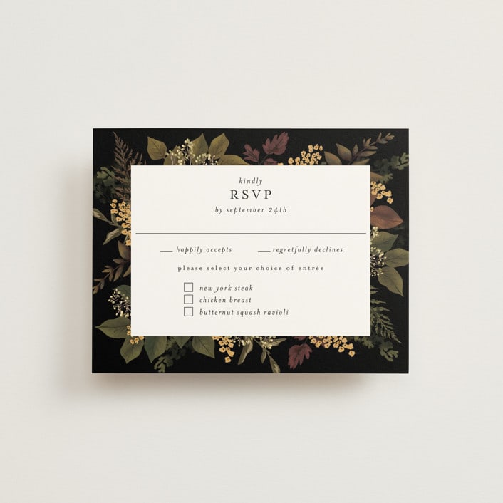 "Falling In Love" - RSVP Cards in Harvest by Susan Moyal - Front
