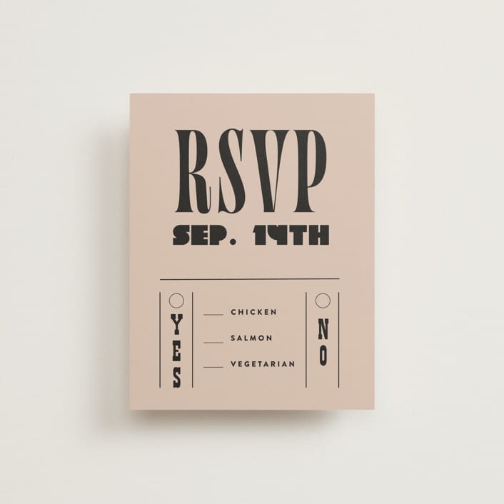 "Bold Stack" - RSVP Cards in Noir by Alethea and Ruth - Front