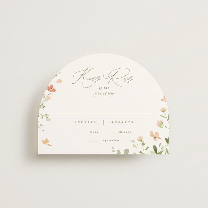 "Brynn" - RSVP Cards in Toffee by Everett Paper Goods - Front