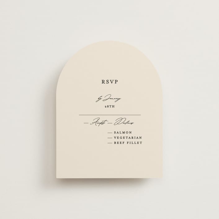 "Infinite" - RSVP Cards in Ivory by Angela Thompson - Front
