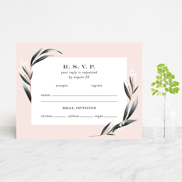 "Rustica" - RSVP Cards in Cantaloupe by Petra Kern - Front