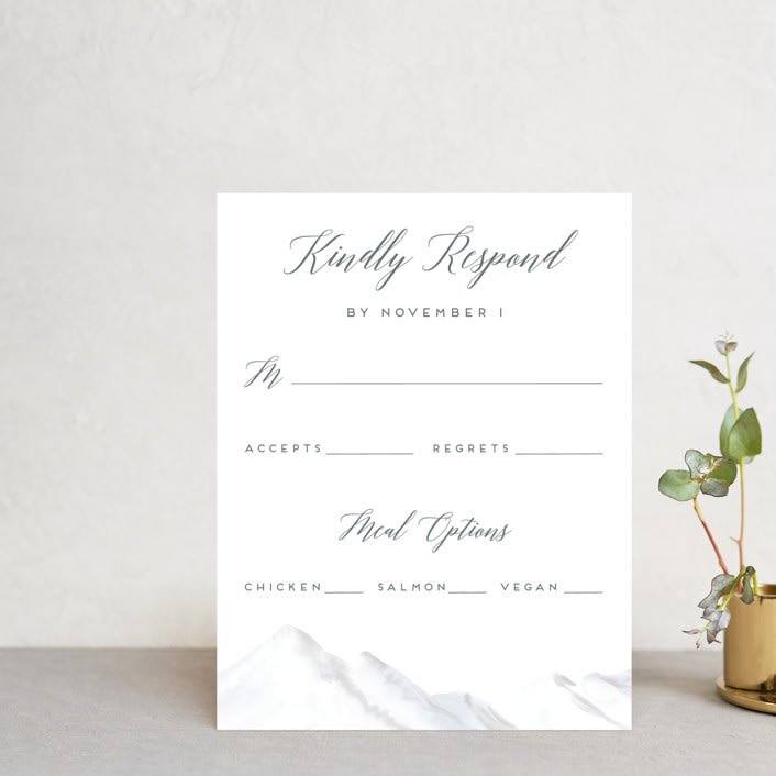 "Lovely Winter Land" - RSVP Cards in Powdered Snow by Petra Kern - Front