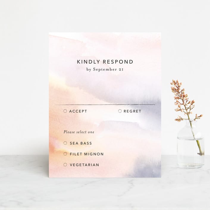 "Soaring" - RSVP Cards in Sunset by Lindsay Megahed - Front