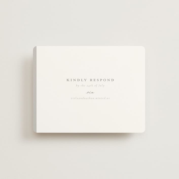 "Overlay" - RSVP Online Enclosure Cards in Dove by Meggy Masters - Front