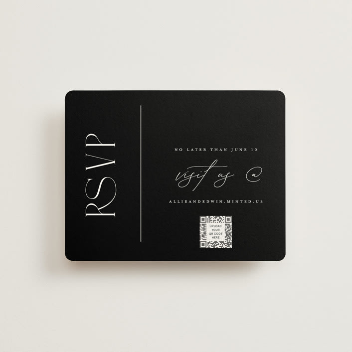"Everly" - RSVP Online Enclosure Cards in Pearl by Christie Garcia - Front