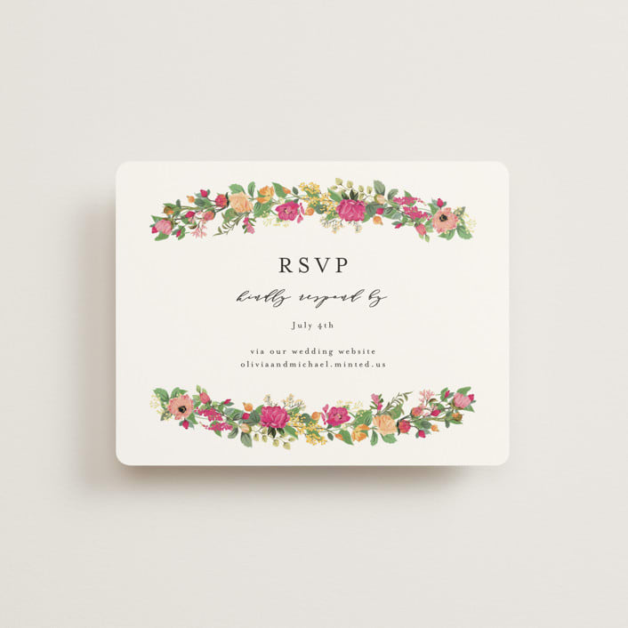 "Meadow Love" - RSVP Online Enclosure Cards in Tropical by Susan Moyal - Front