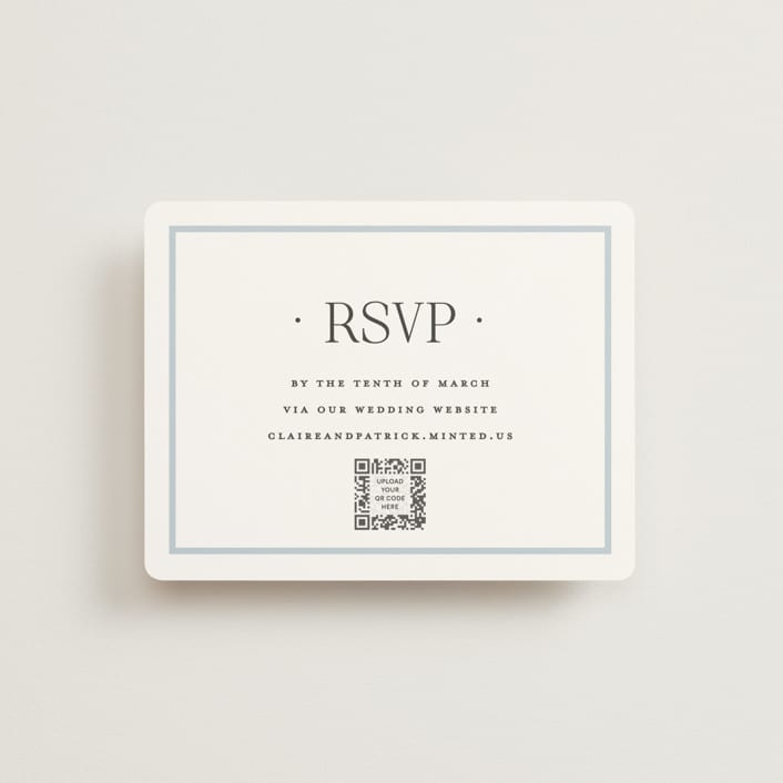 "Dotted Classic" - RSVP Online Enclosure Cards in Hydrangea by Carolyn MacLaren - Front