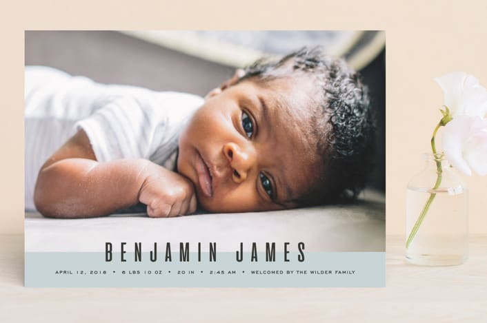 "BELLO" - Birth Announcements in Coastal by Melanie Kosuge - Front