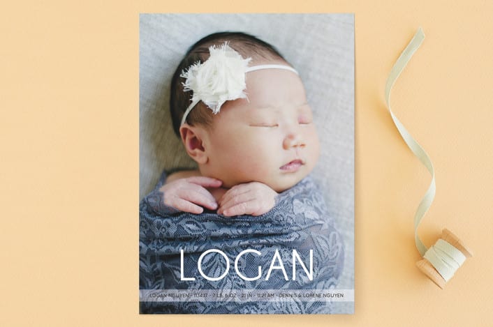 "Big Baby Name" - Birth Announcements in Sand by Erin Deegan - Front