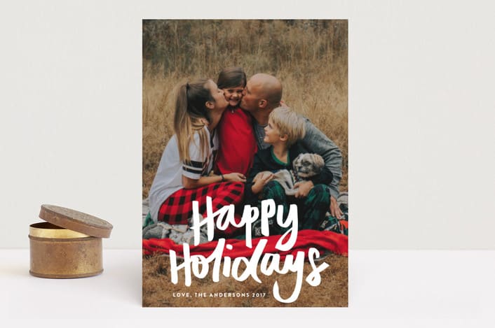 "Happy Holidays" - Retired Holiday Cards in Snow by Phrosné Barwood - Front