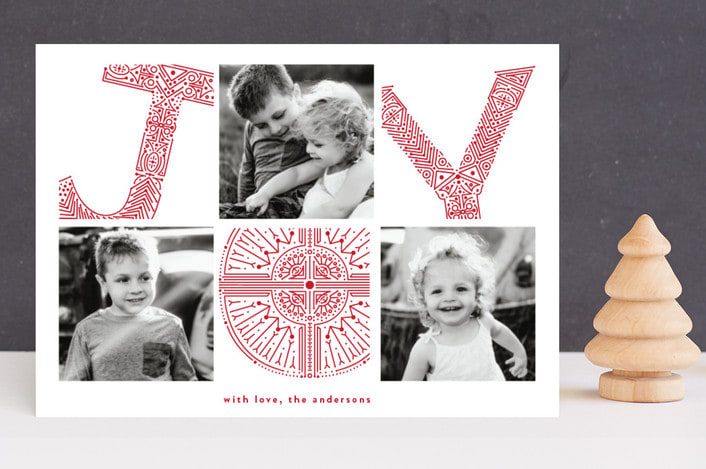 "pressed for joy" - Retired Holiday Cards in Holly by Phrosné Barwood - Front