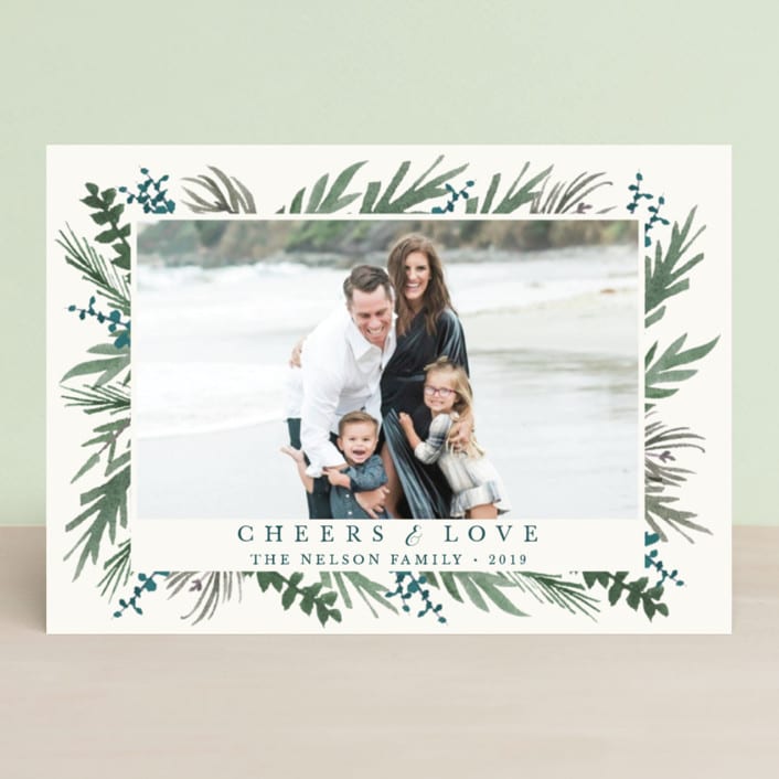 "Forest Foliage" - Retired Holiday Cards in Fern by Jamie Schultz Designs - Front
