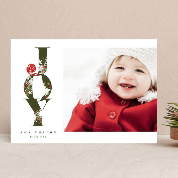 "illustrated joy" - Retired Holiday Cards in Forest by Phrosné Barwood - Front