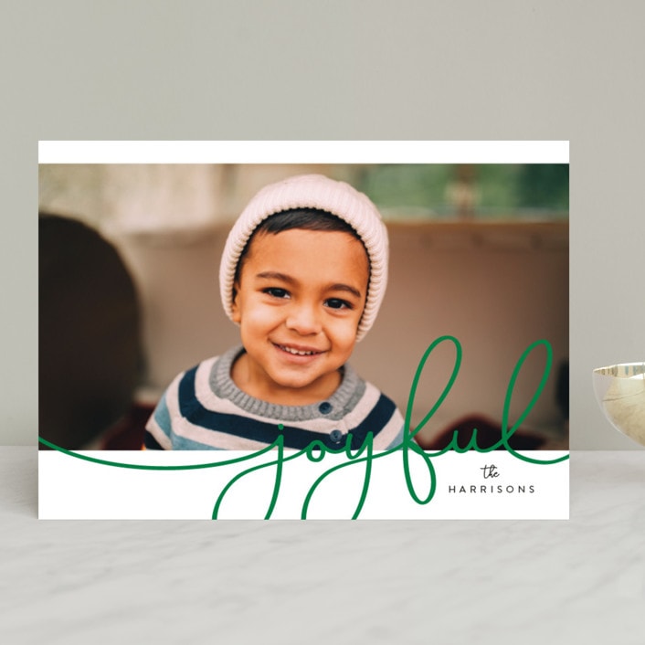 "joy first" - Retired Holiday Cards in Hunter by Erin Deegan - Front